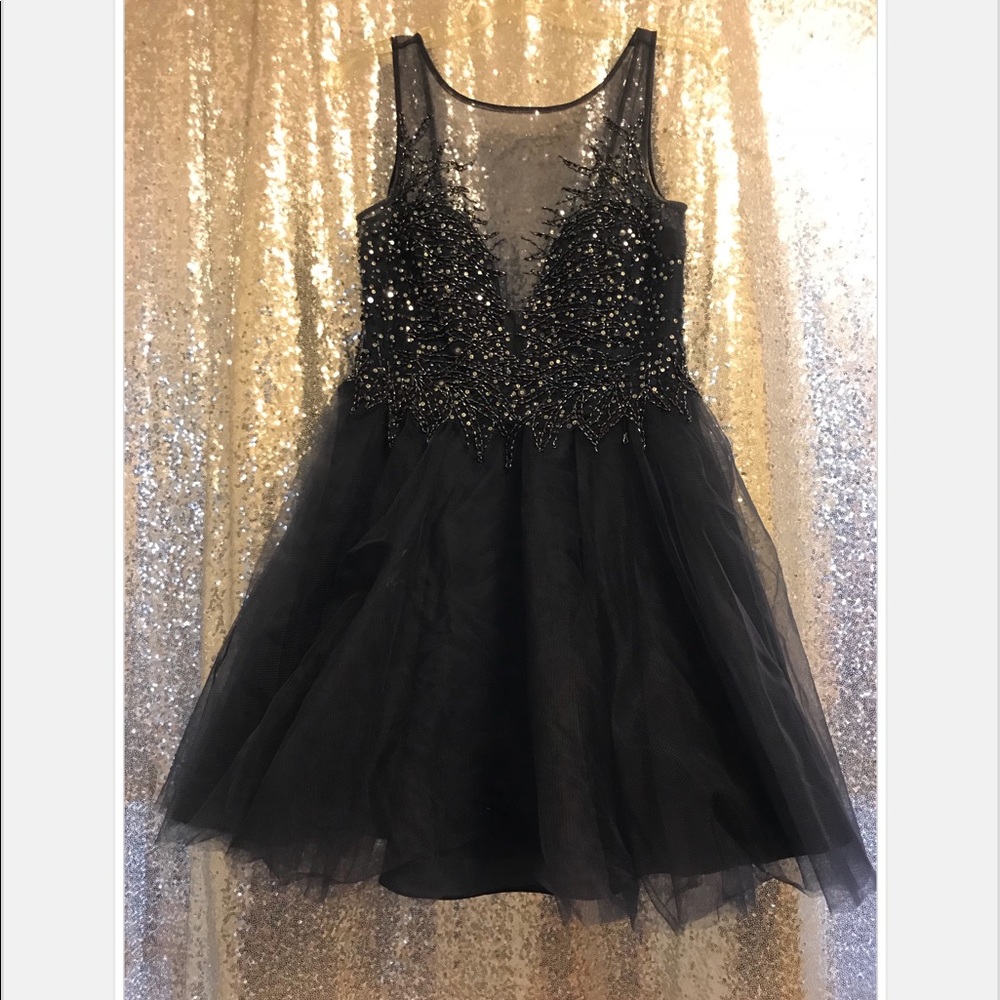 BASIX Sequence Bodice Flare Dress